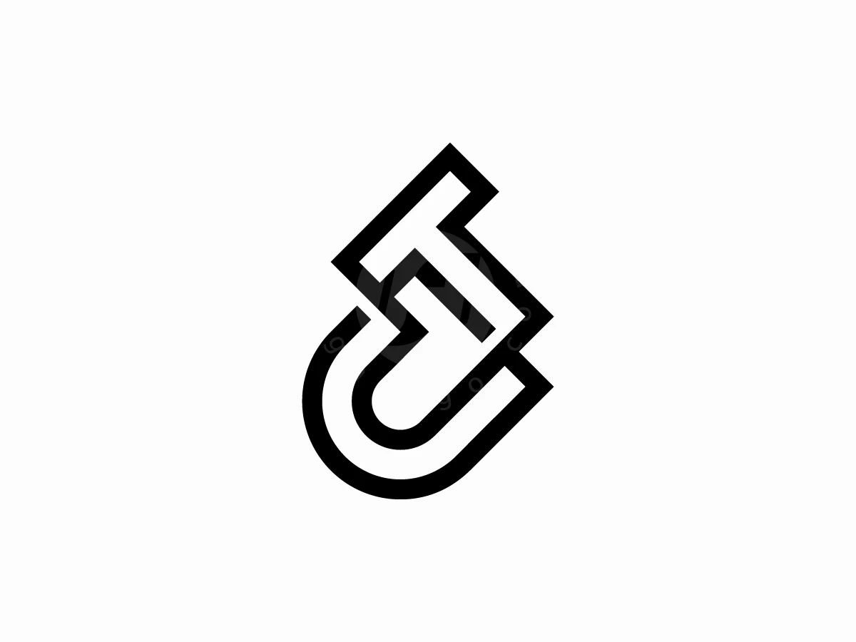 Interlocking black lines form a geometric Ct Tc monogram logo centered on a plain white background.