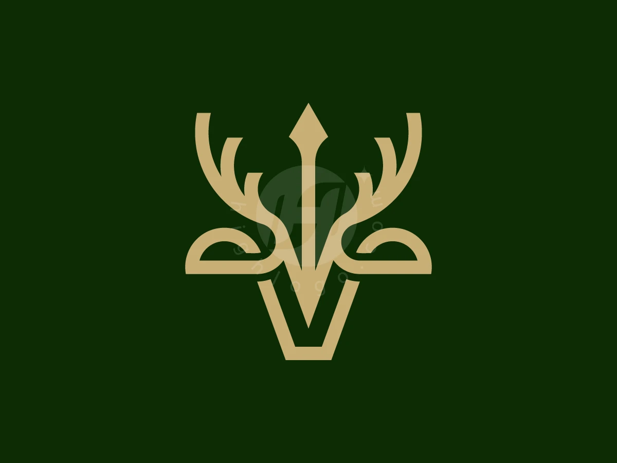 Luxury Deer Spear Mark Logo - Animal Logo design by AQB GRAPHIC for sale on Highlogo