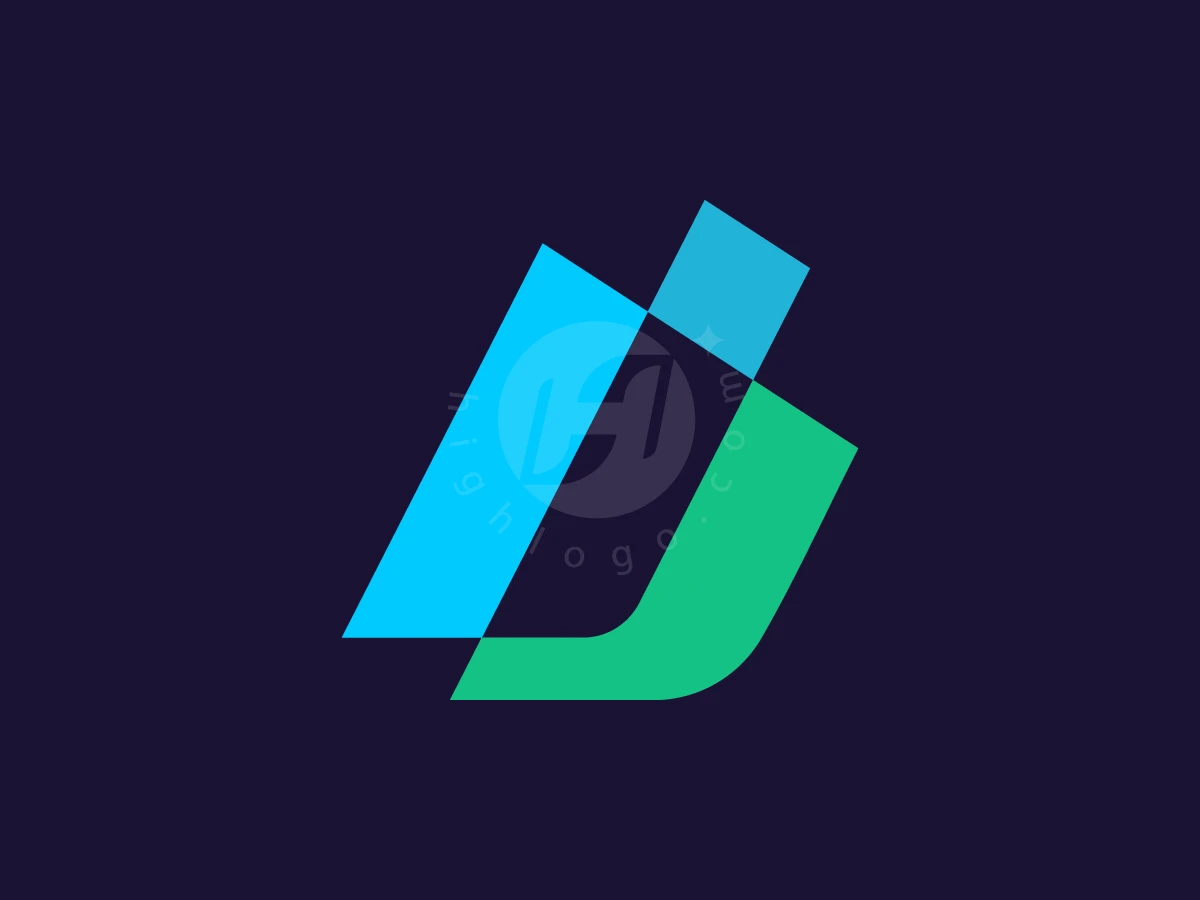 Digital Letter Ij Or D Logo - Logo Logo design by AQB GRAPHIC for sale on Highlogo