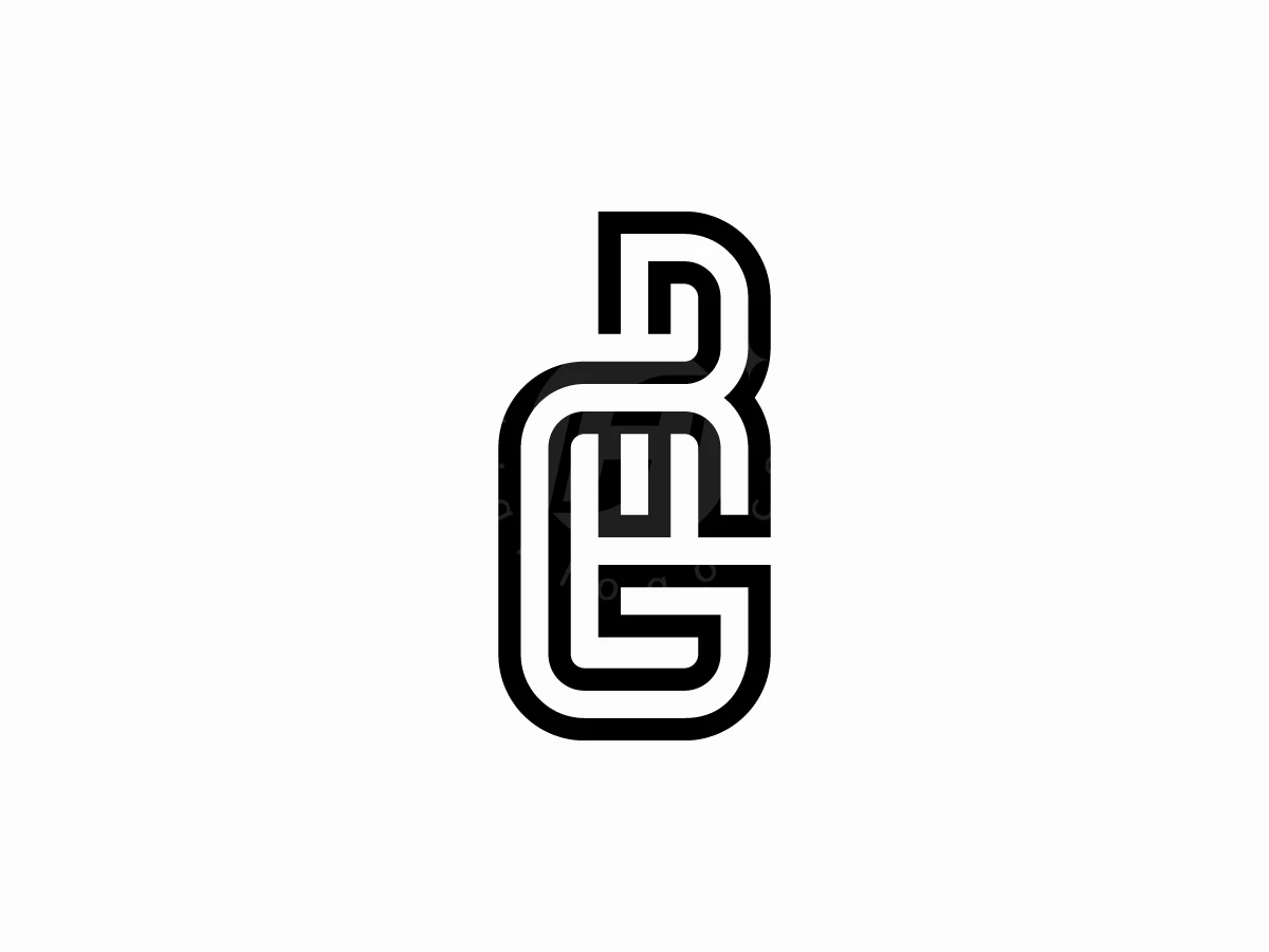 Letters G and R interlock in black and white to form a bold, geometric monogram logo with clean lines.