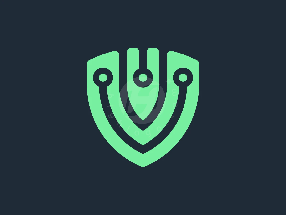 Simple Shield Technology Letter V Logo - Technology Logo design by AQB GRAPHIC for sale on Highlogo
