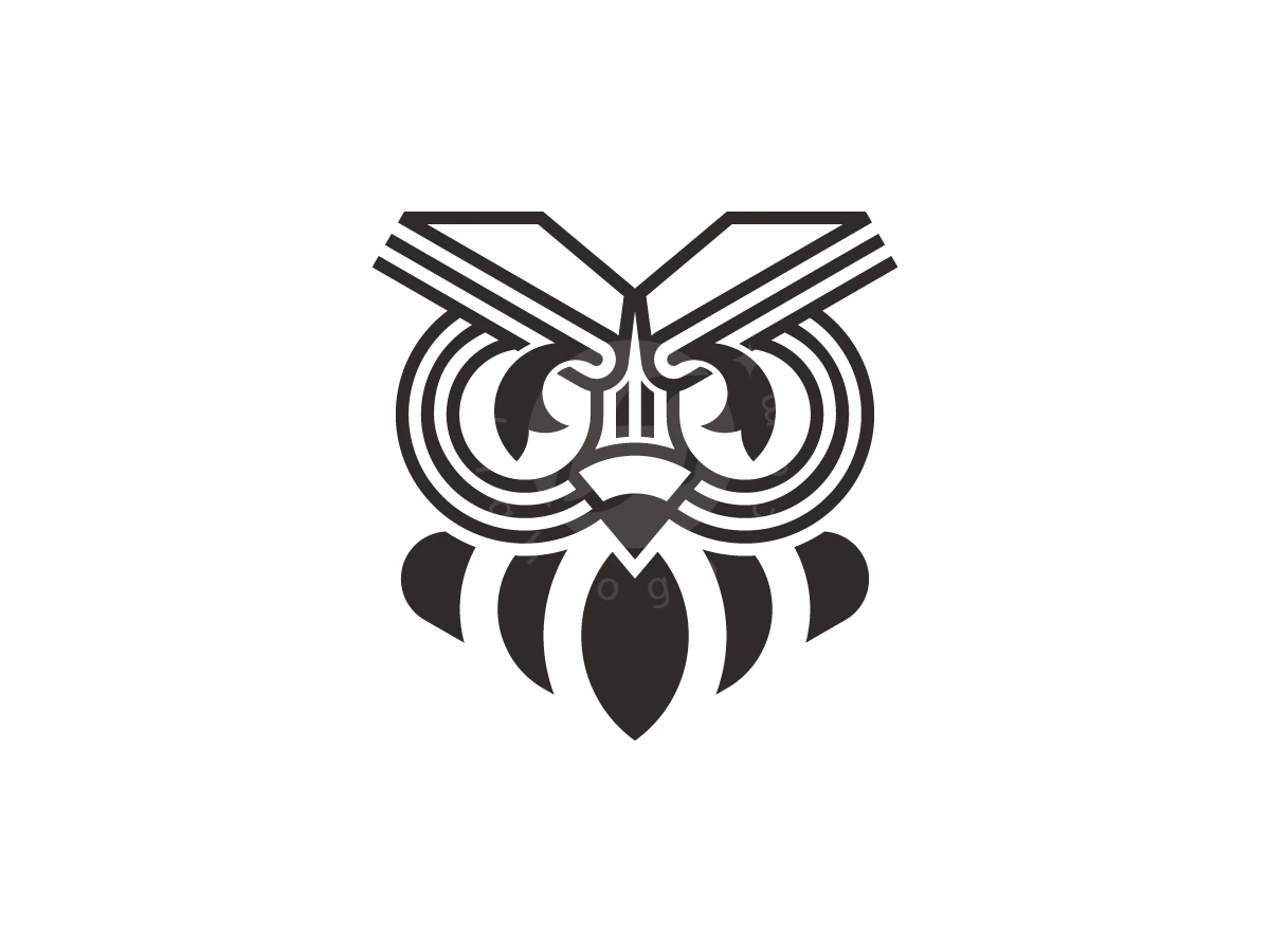 Integrating an open book and pencil tip, this black owl logo uses geometric lines to represent smart learning.