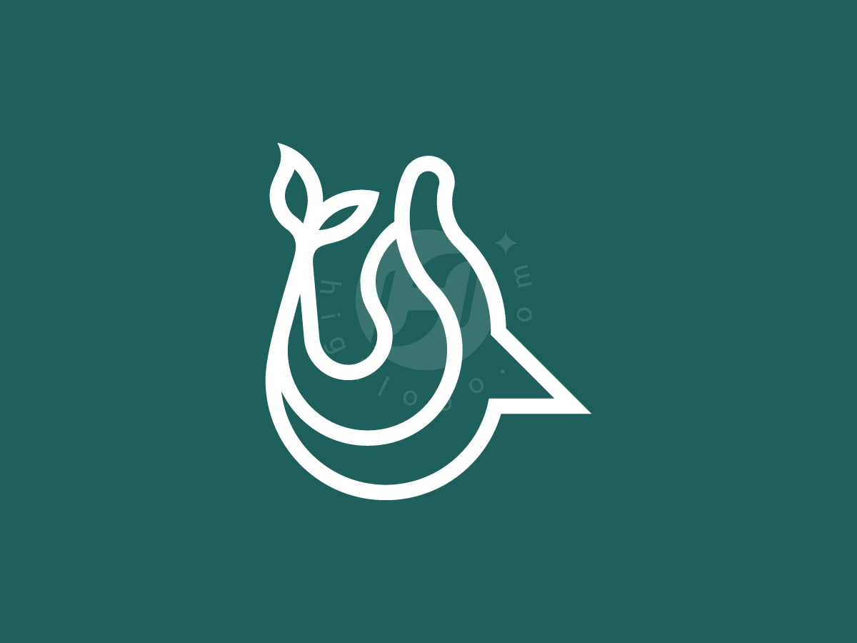 Minimalist Natural Leaf Dolphin Logo - Animal Logo design by AQB GRAPHIC for sale on Highlogo