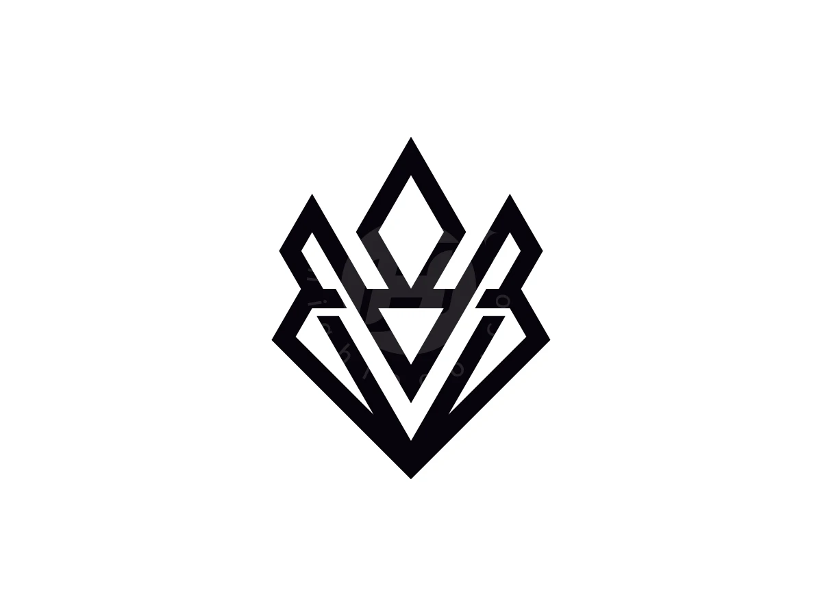 Diamond Crown Letter V Logo - Financial Logo design by AQB GRAPHIC for sale on Highlogo