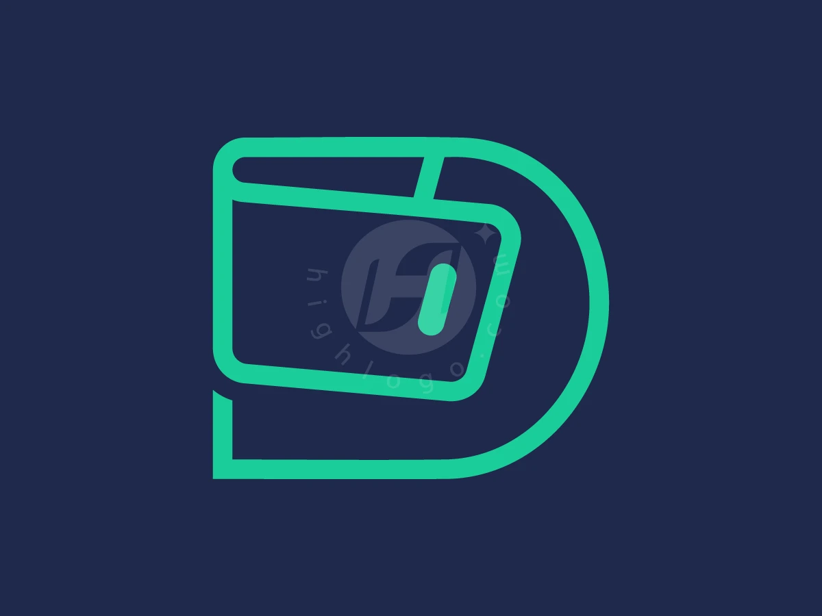 Simple Digital Wallet Letter D Logo - Financial Logo design by AQB GRAPHIC for sale on Highlogo