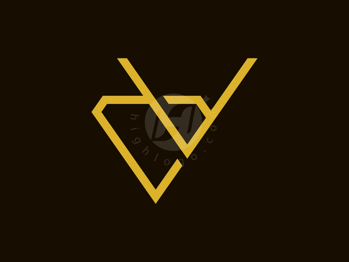Elegant Diamond V Letter Logo - Logo Logo design by AQB GRAPHIC for sale on Highlogo
