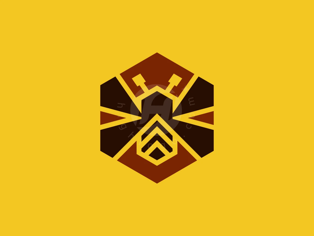 Simple Geometric Hexagonal Honeybee Logo - Health Logo design by AQB GRAPHIC for sale on Highlogo