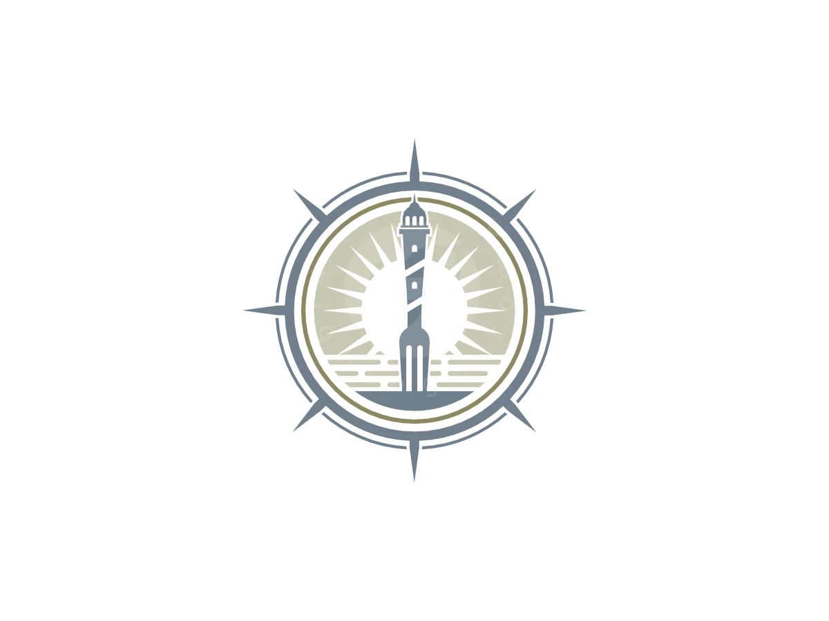 Fork Lighthouse Compass Logo - Food Logo design by Yohema Art for sale on Highlogo