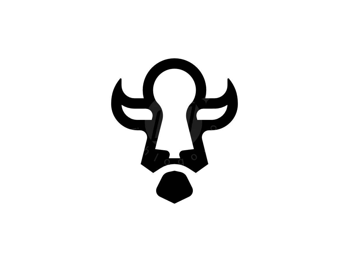 Modern Bison Keyhole Logo - Real Estate Logo design by Yohema Art for sale on Highlogo