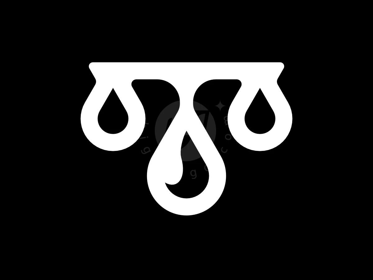 T Water Drop Logo - Monograms Logo design by Yohema Art for sale on Highlogo