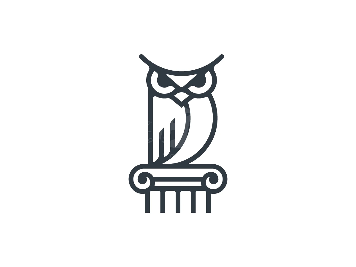 Owl Lineart Logo - Animal Logo design by zepro for sale on Highlogo
