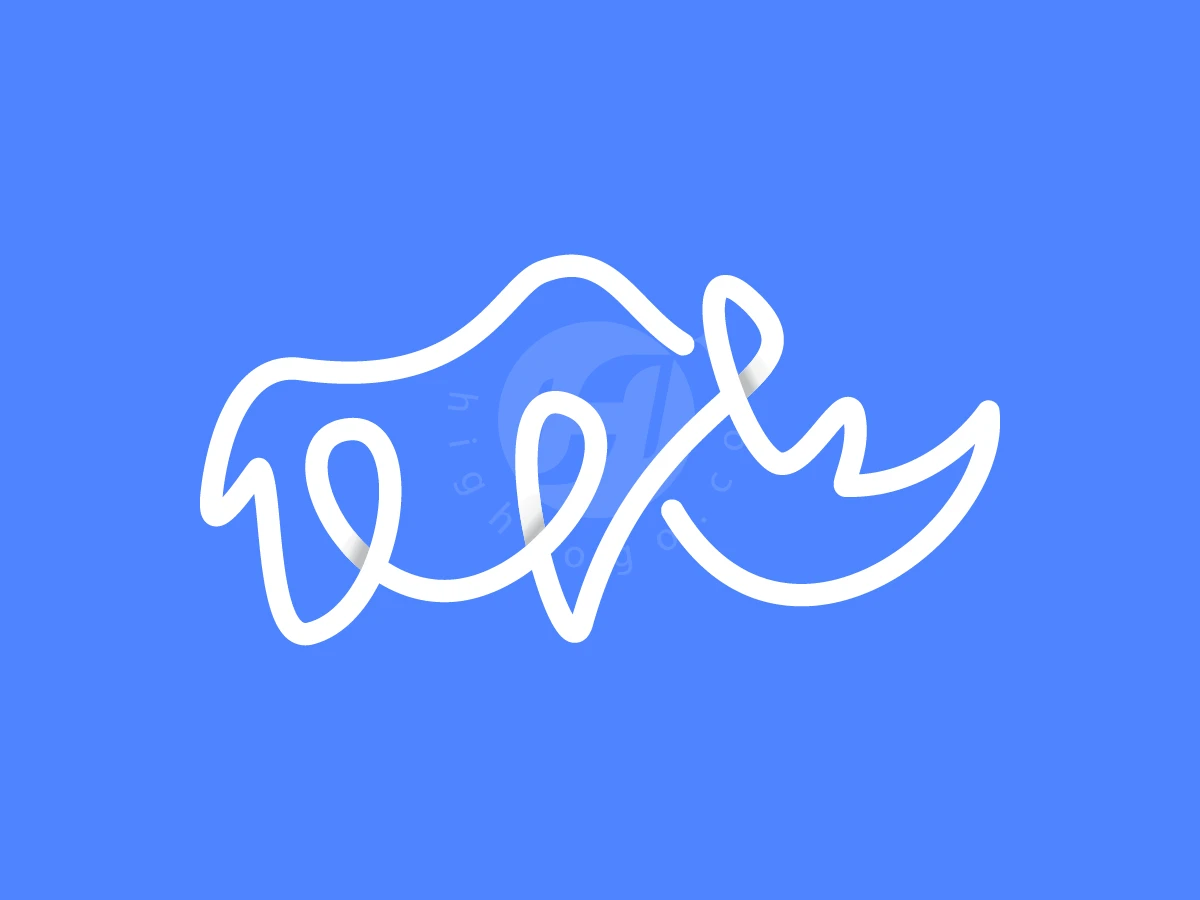 Rhino Lineart Logo - Animal Logo design by zepro for sale on Highlogo