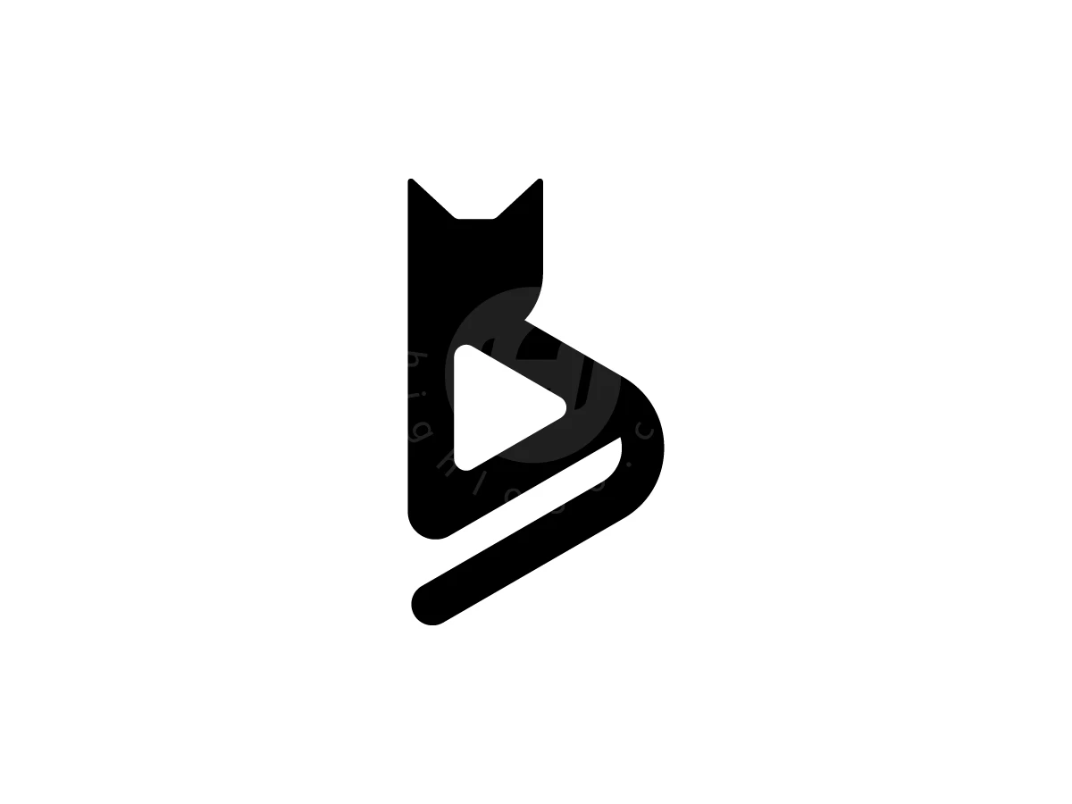 Cat Video Play Button Logo - preview 1