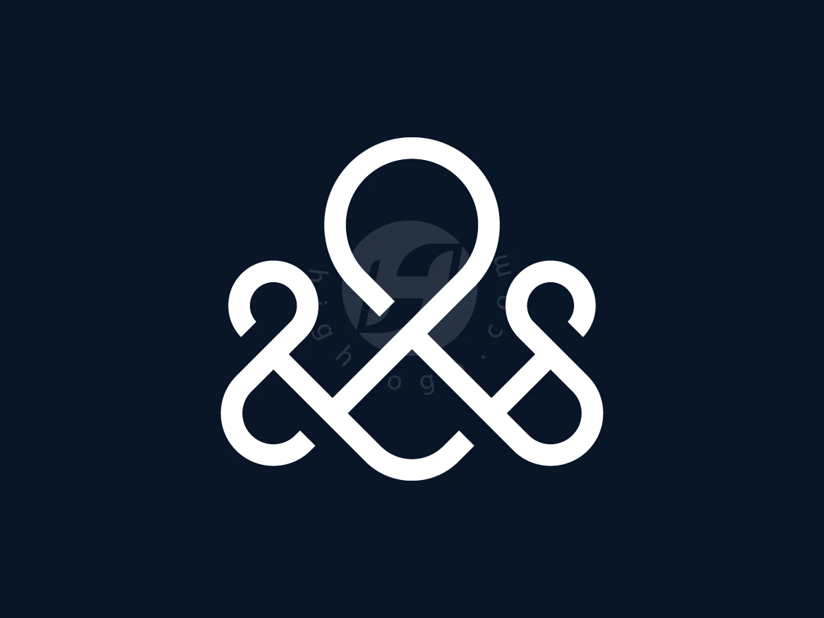 Octopus Modern Lineart Logo - preview 1