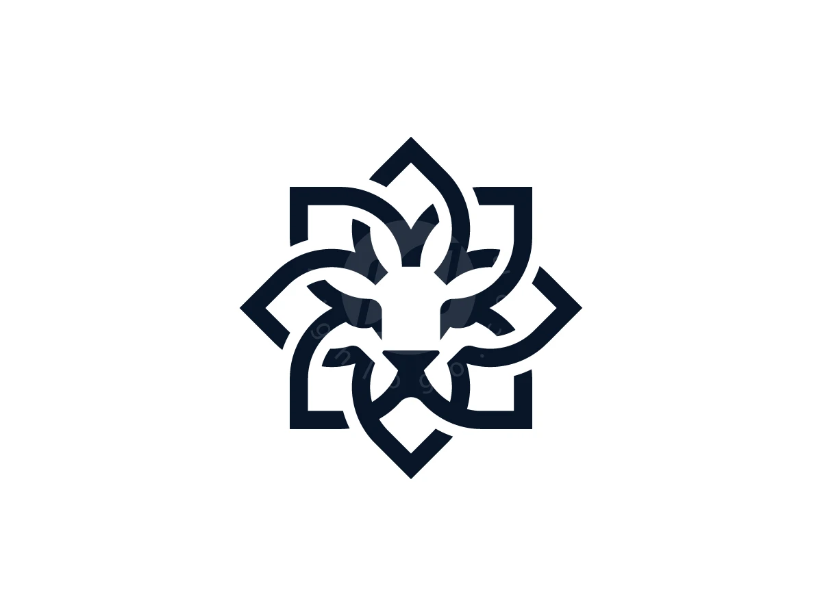 Lion Flower Luxury Logo - Animal Logo design by zepro for sale on Highlogo