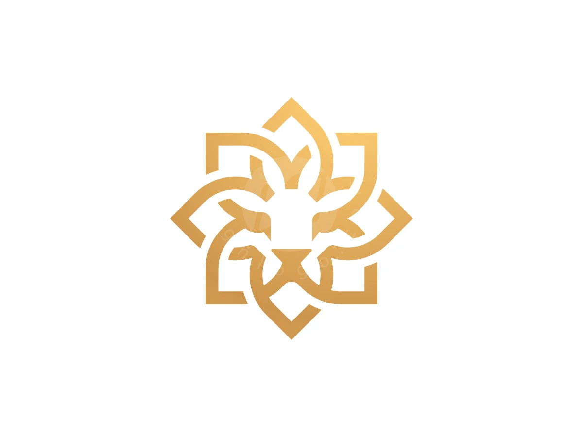 Lion Flower Luxury Logo - preview 1