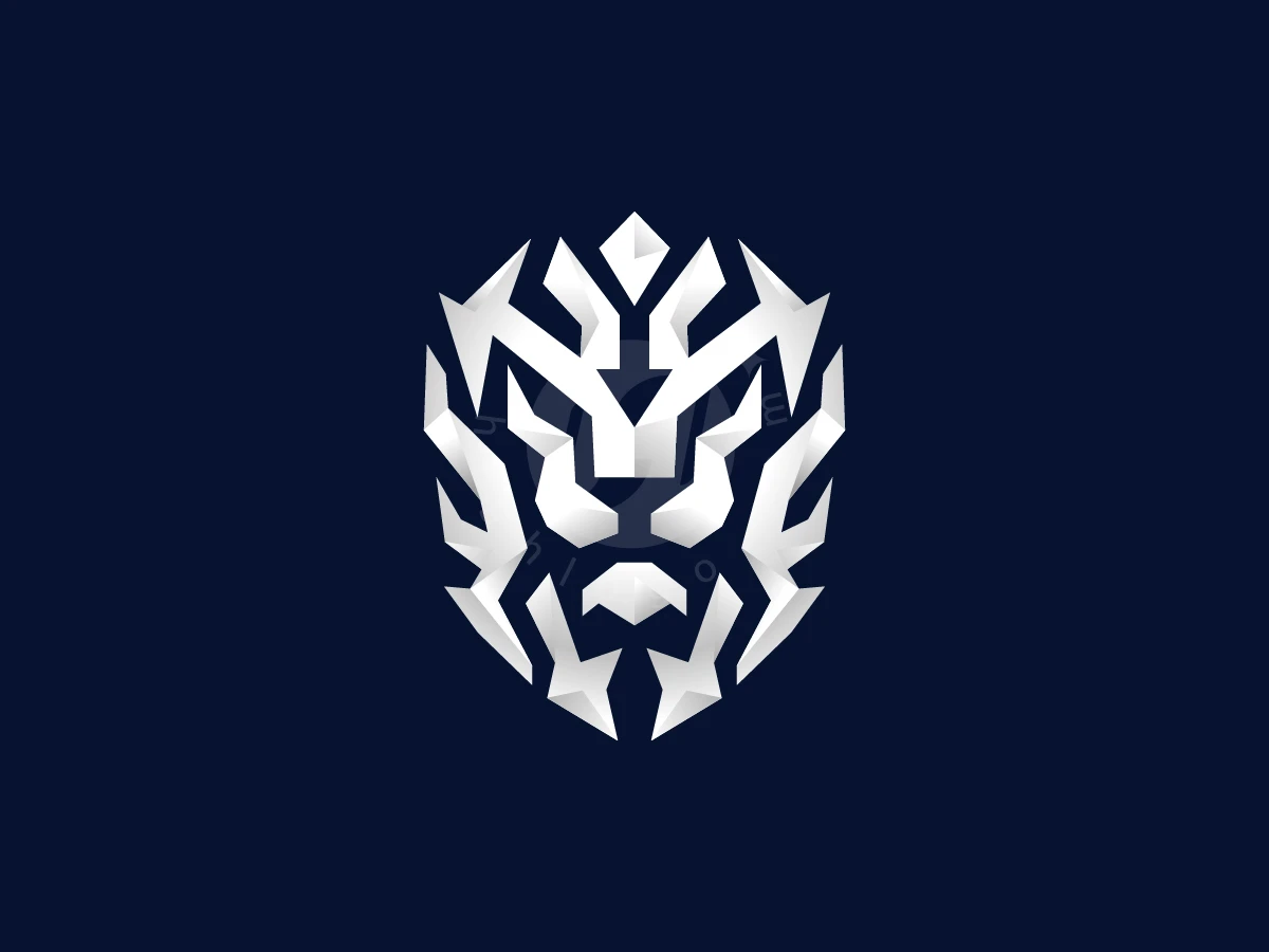 Futuristic Lion Geometric Logo - Animal Logo design by zepro for sale on Highlogo