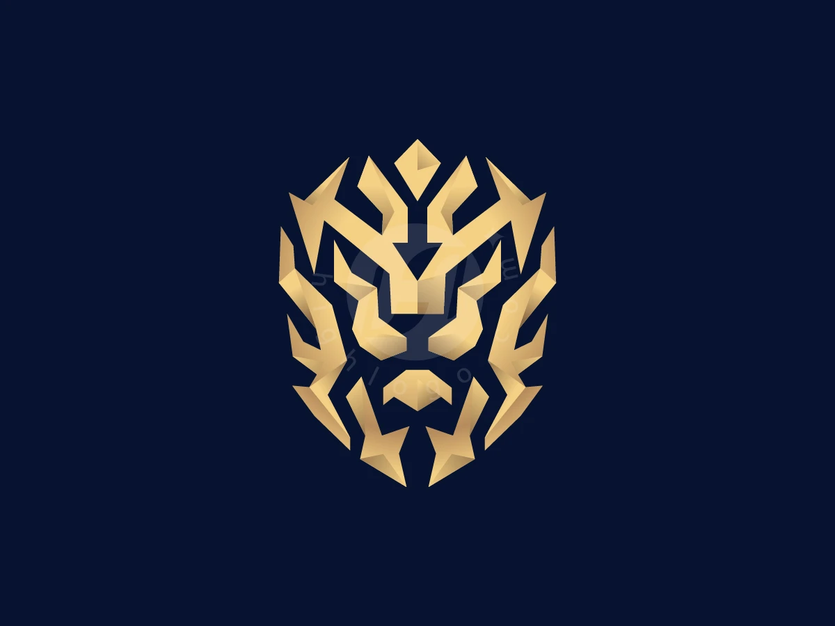 Futuristic Lion Geometric Logo - preview 1