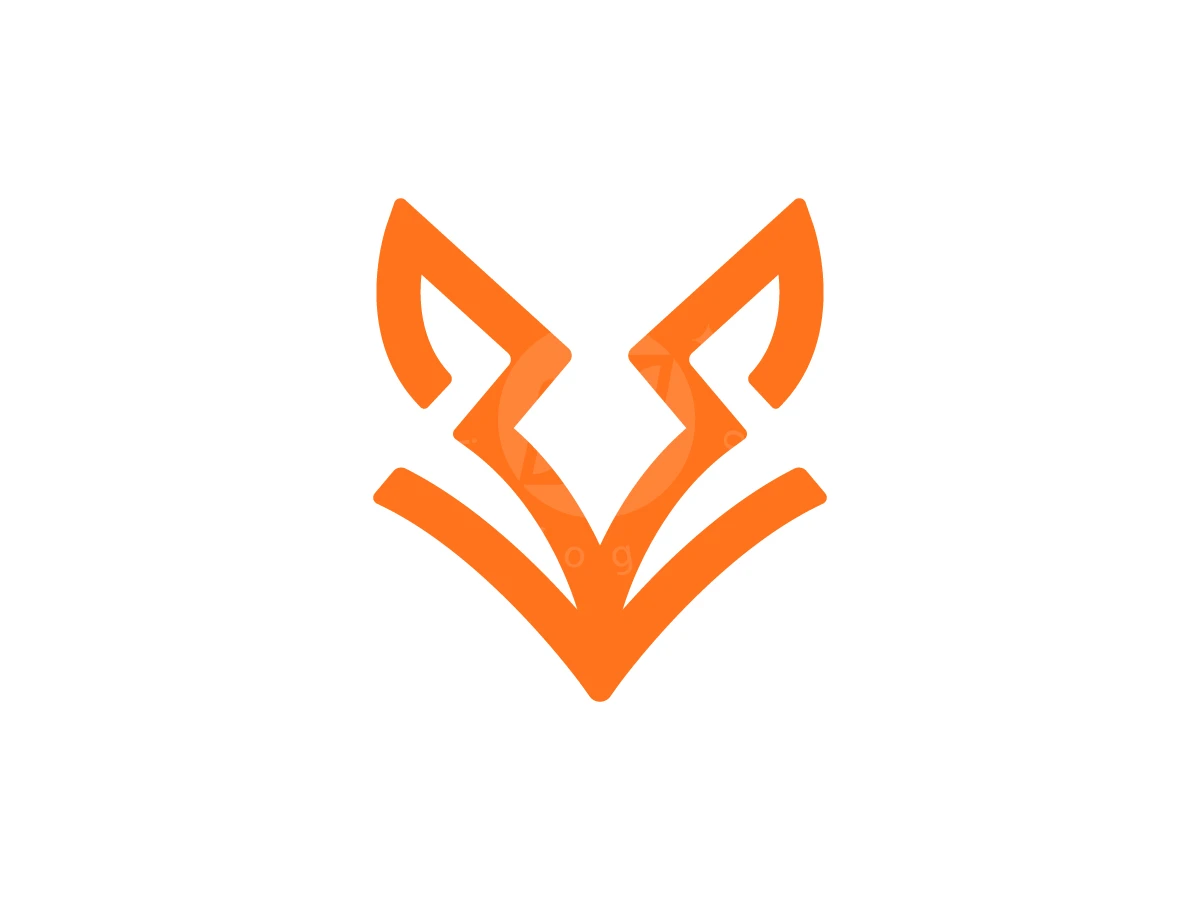 Modern Fox Head Line Art Logo - preview 1