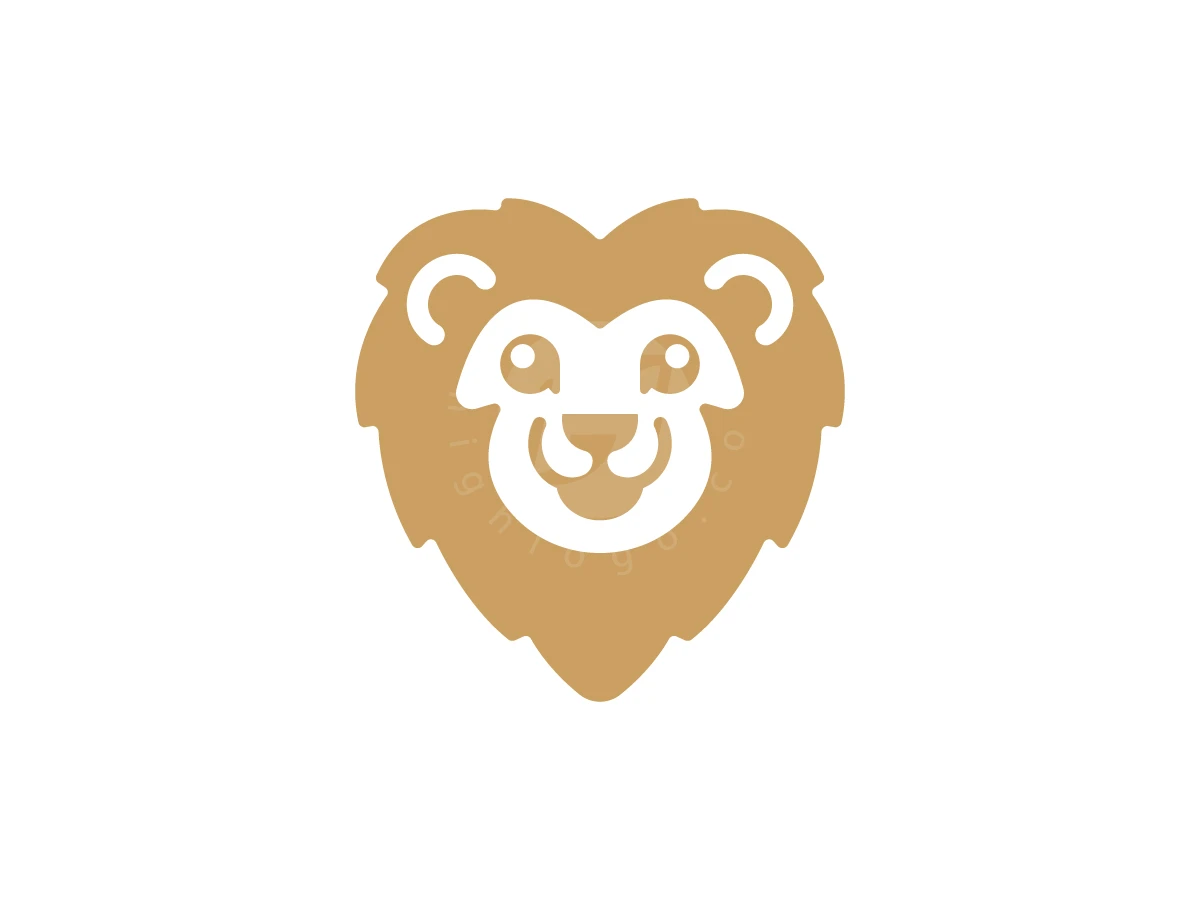 Cute Lion Face Emblem - Animal Logo design by zepro for sale on Highlogo