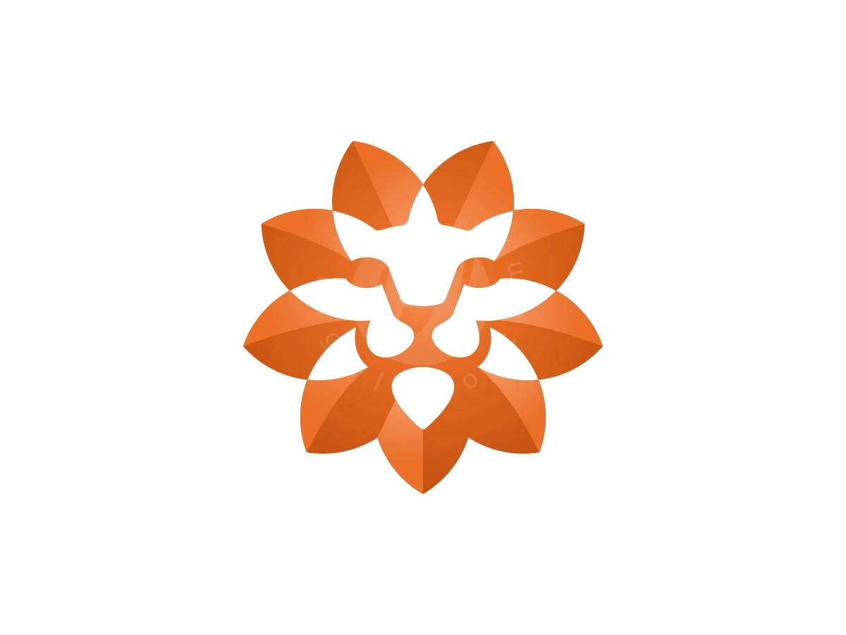 Lion Flower Modern Logo - Animal Logo design by zepro for sale on Highlogo