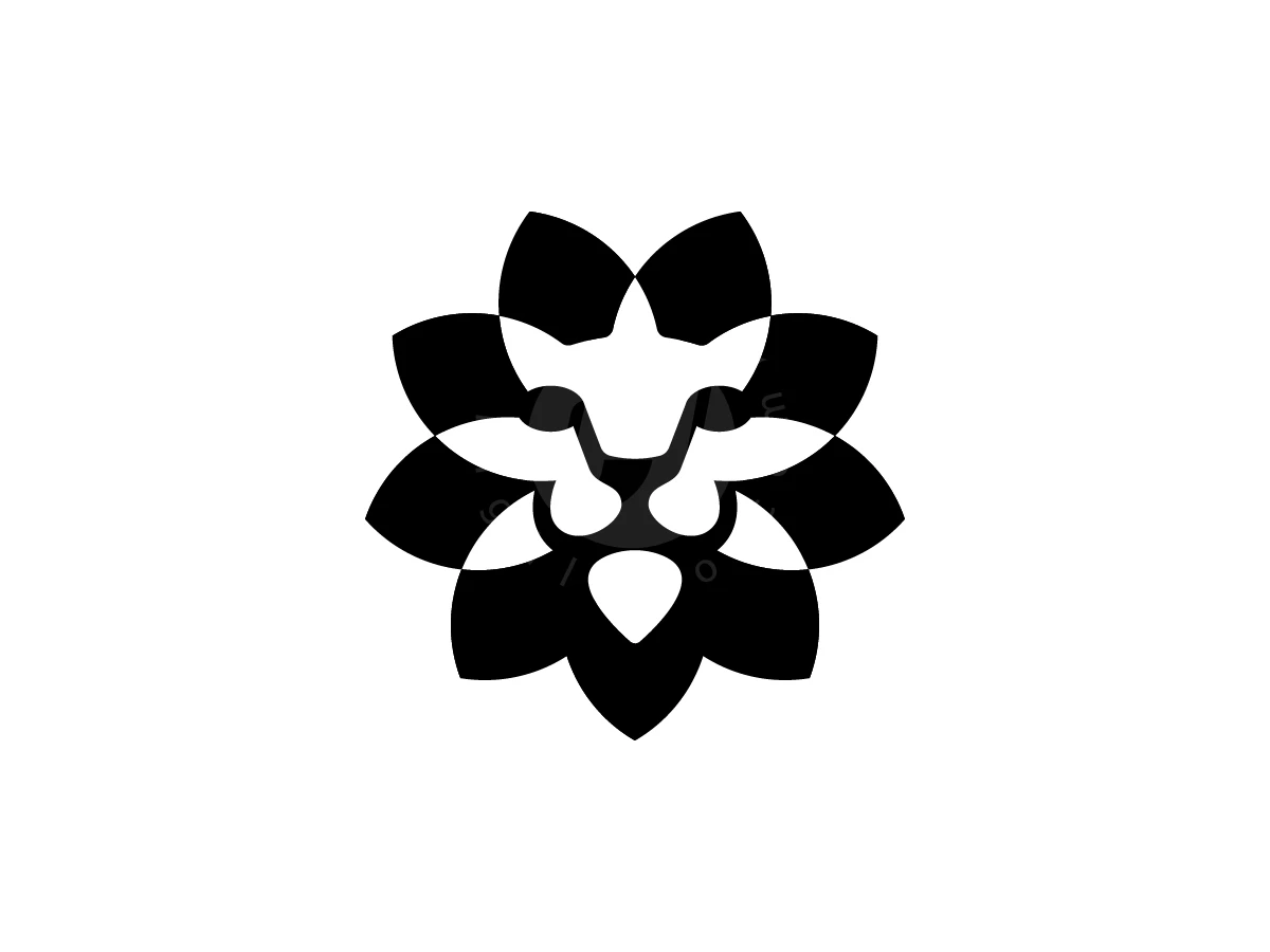 Lion Flower Modern Logo - preview 1