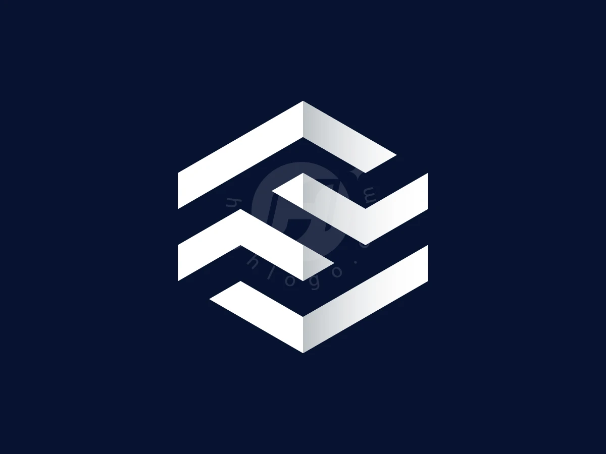 Modern Letter S Hexagon Logo - preview 1