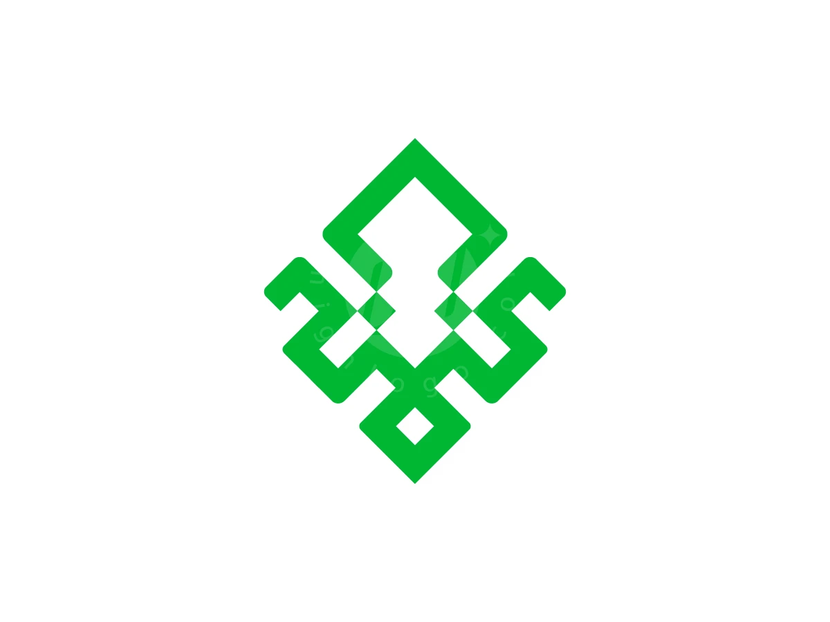 Geometric Octopus Logo - preview 1