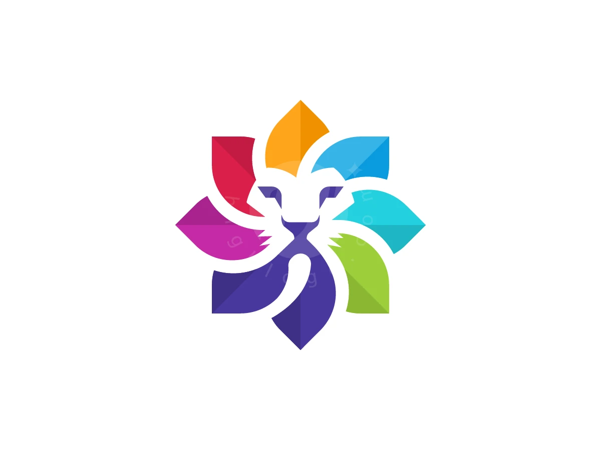 Lion Flower Media Logo - Animal Logo design by zepro for sale on Highlogo