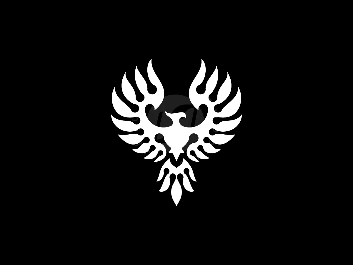 Golden Phoenix Flame Emblem Logo - preview 1