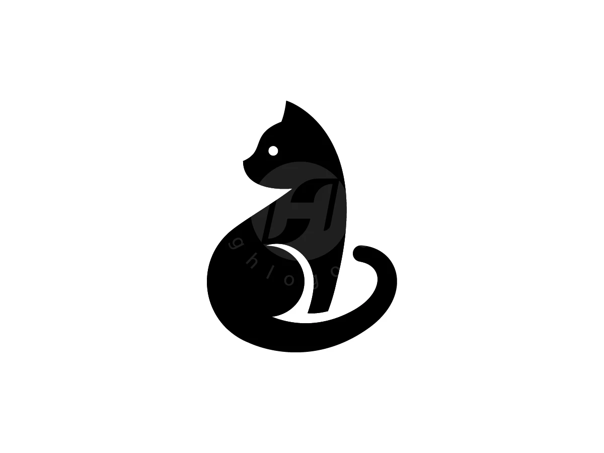 Beautiful Sitting Cat Logo - Animal Logo design by zepro for sale on Highlogo
