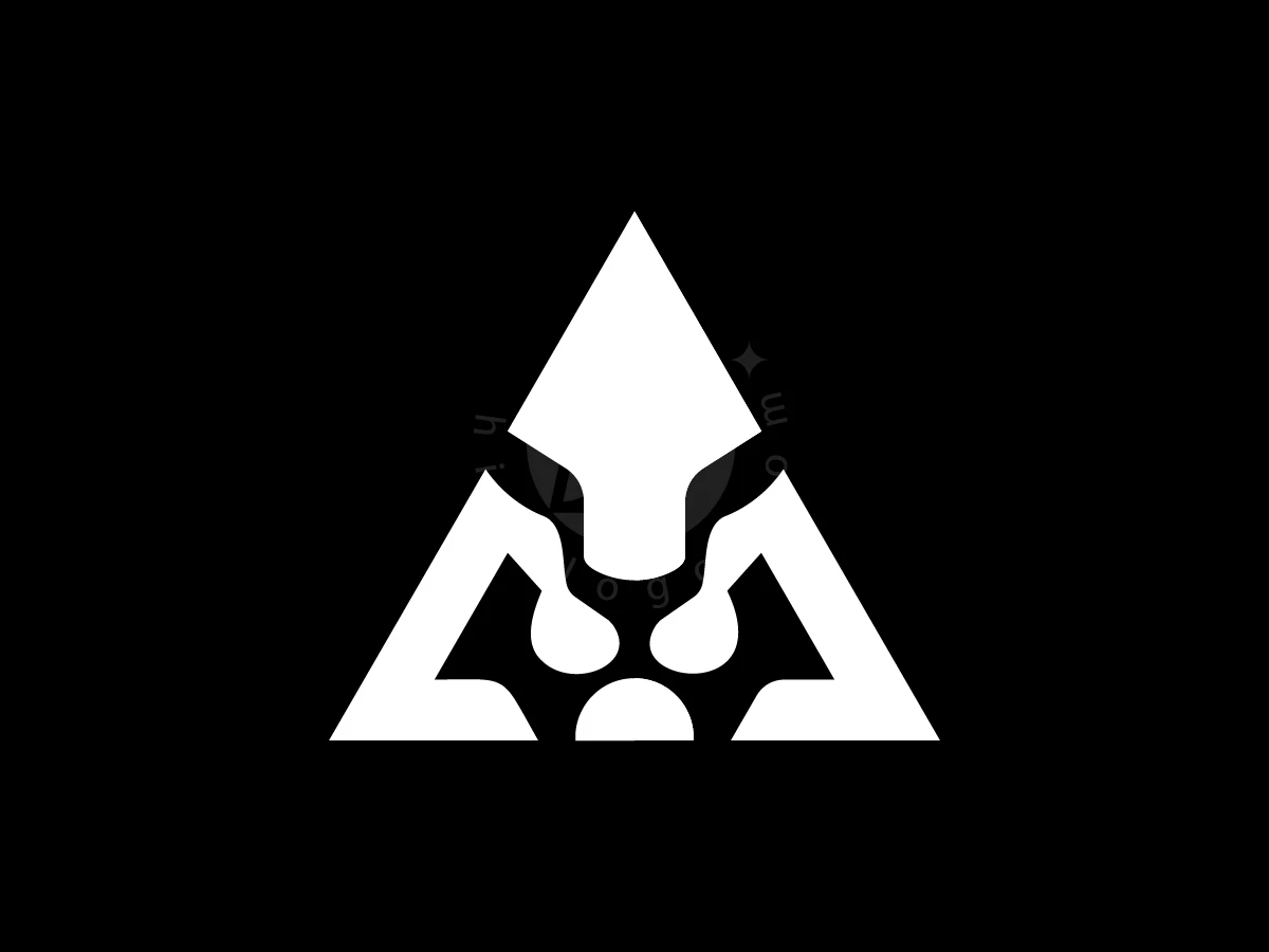 Alpha Lion Triangle Emblem Logo - Animal Logo design by zepro for sale on Highlogo