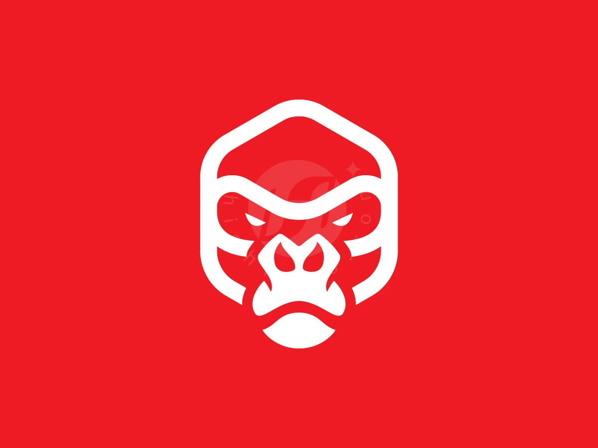Gorilla Modern Cube Logo - Animal Logo design by zepro for sale on Highlogo
