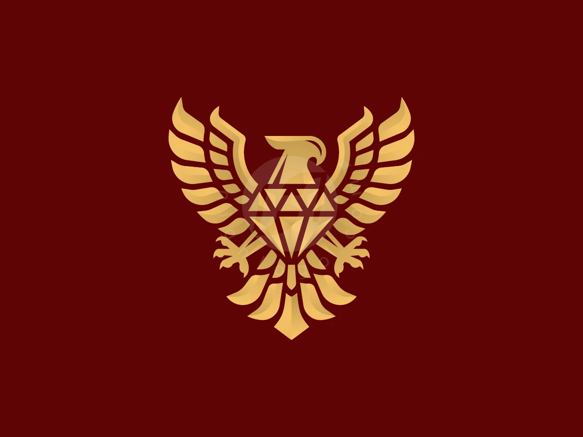 Golden Eagle Diamond Logo - Animal Logo design by zepro for sale on Highlogo