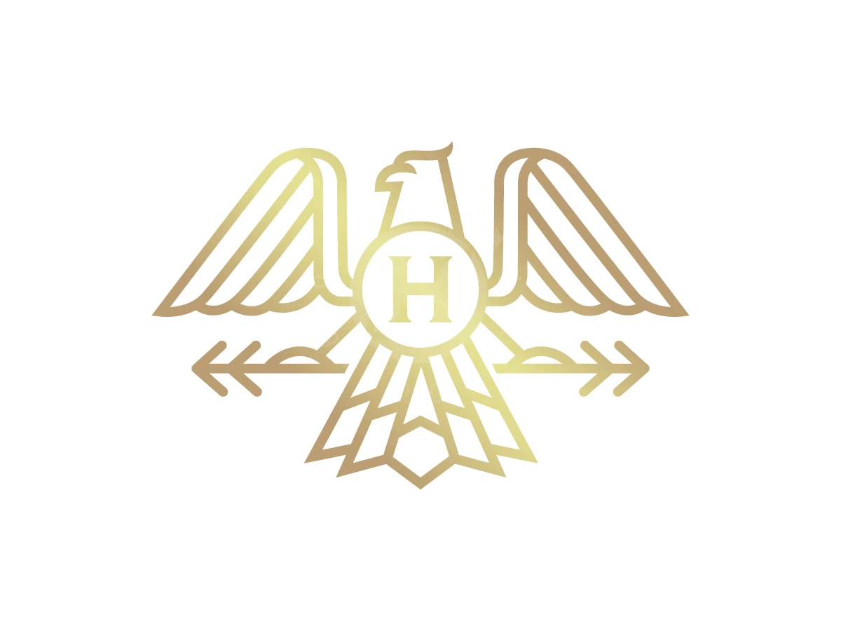 Eagle Heraldic Line Art Logo - Animal Logo design by Inkzline for sale on Highlogo