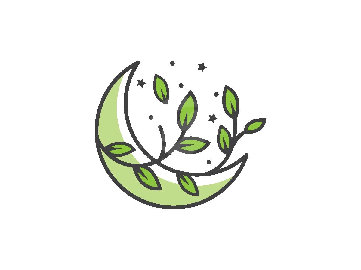 Moon And Leaf Logo And Brand Designs - General Logo design by Inkzline for sale on Highlogo