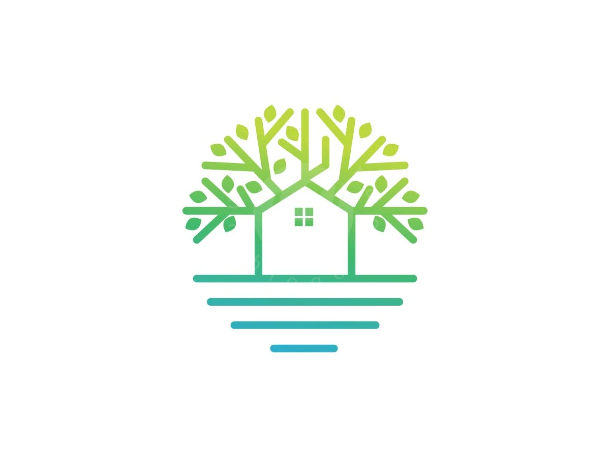 Simple Home Tree Logo - Real Estate Logo design by Inkzline for sale on Highlogo