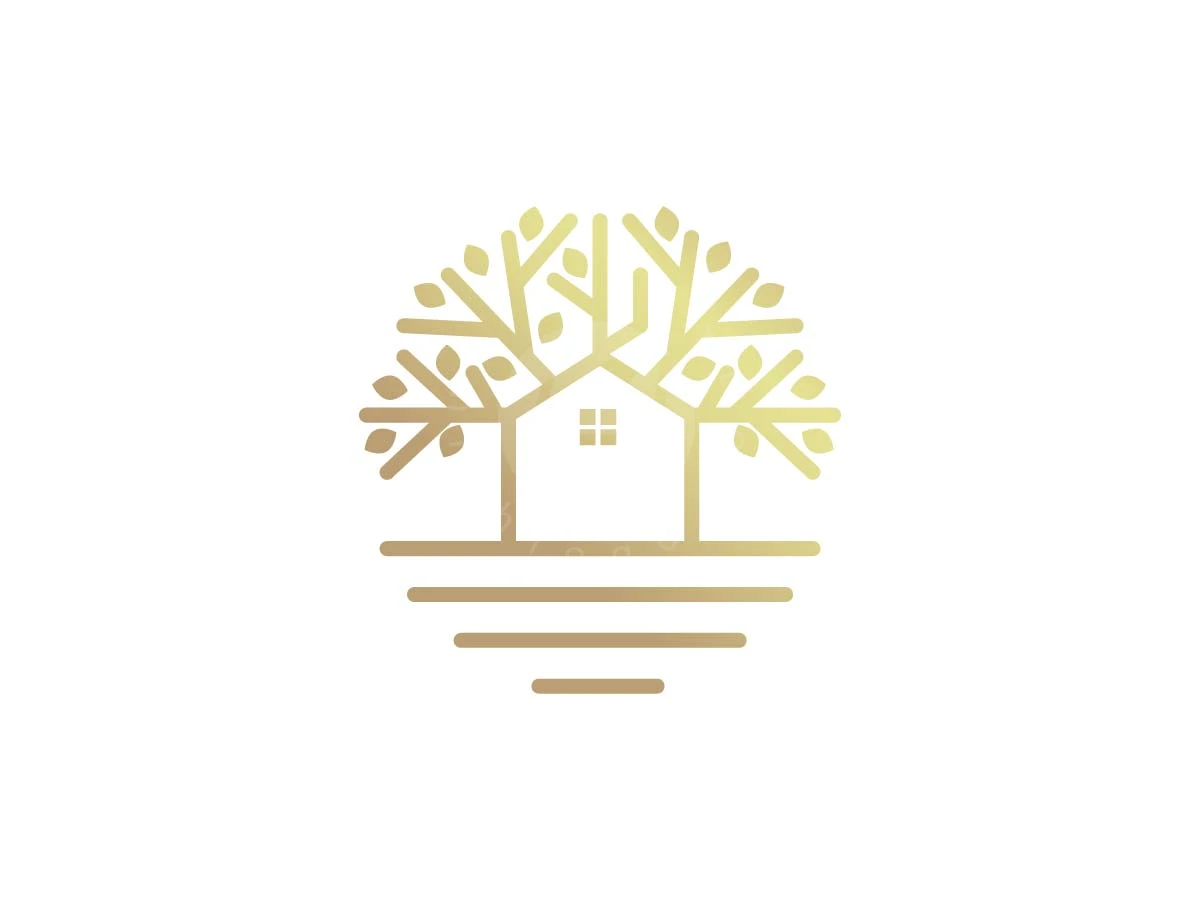 Simple Home Tree Logo - preview 1