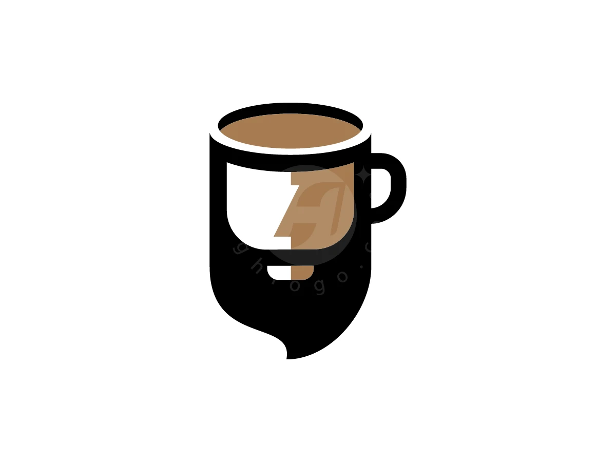 Bearded Man Coffee Mug Logo - General Logo design by baarikstudio for sale on Highlogo