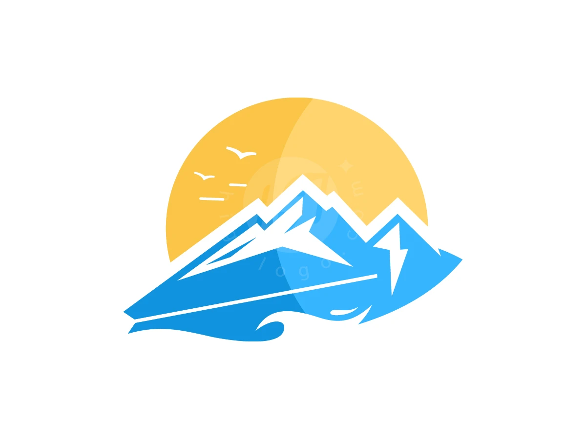 Mountain Surfing Logo - Travel Logo design by Andhita Brama for sale on Highlogo