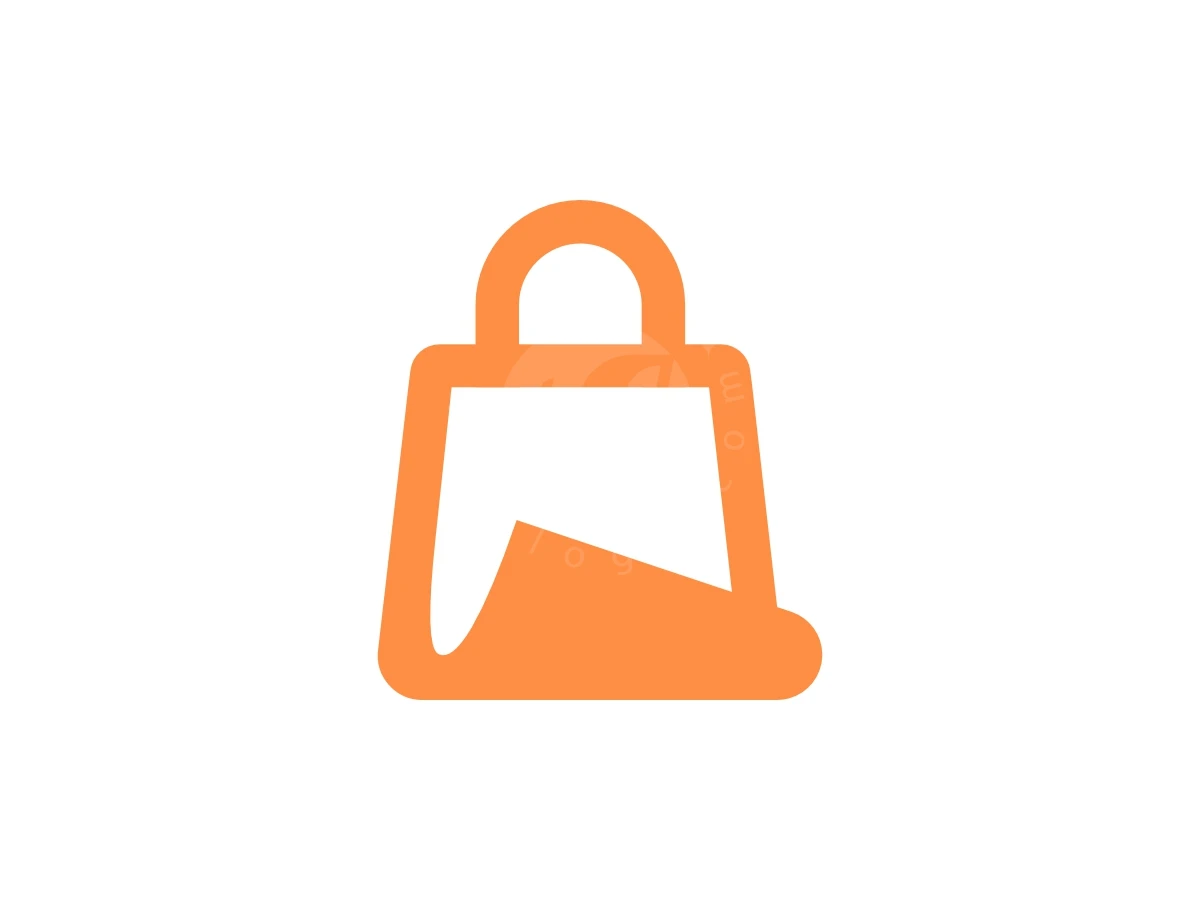 Shopping Bag Logo Design With Paper Logo - Financial Logo design by Arunika Dsgn for sale on Highlogo