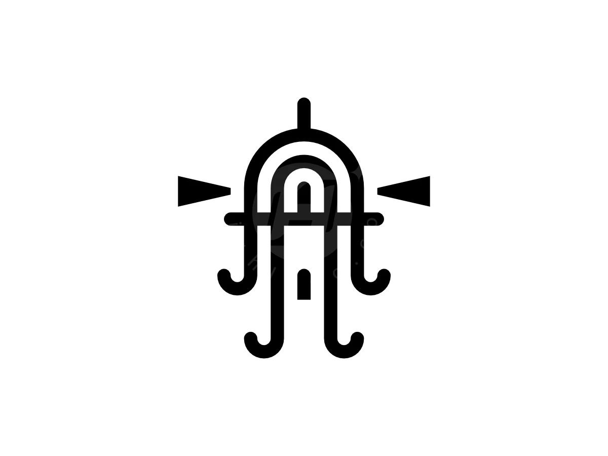 Eleant Jellyfish And Lighthouse Logo - Travel Logo design by FerouFYN for sale on Highlogo
