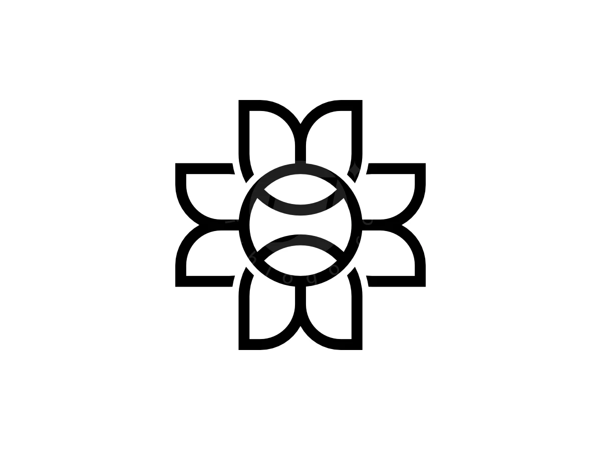 Tennis And Petal Spin Logo - Sports Logo design by FerouFYN for sale on Highlogo