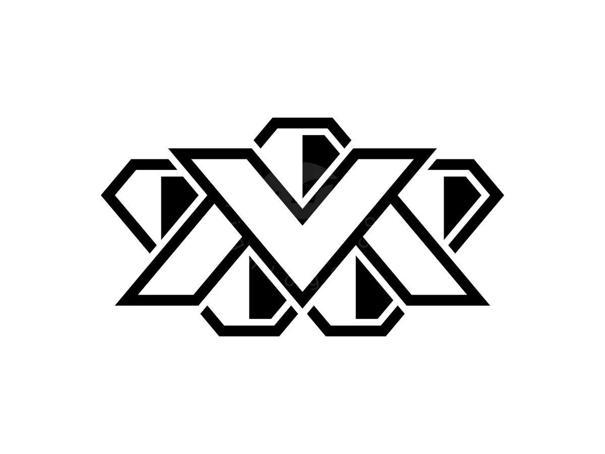 Letter MV Diamond Shape Logo - General Logo design by FerouFYN for sale on Highlogo