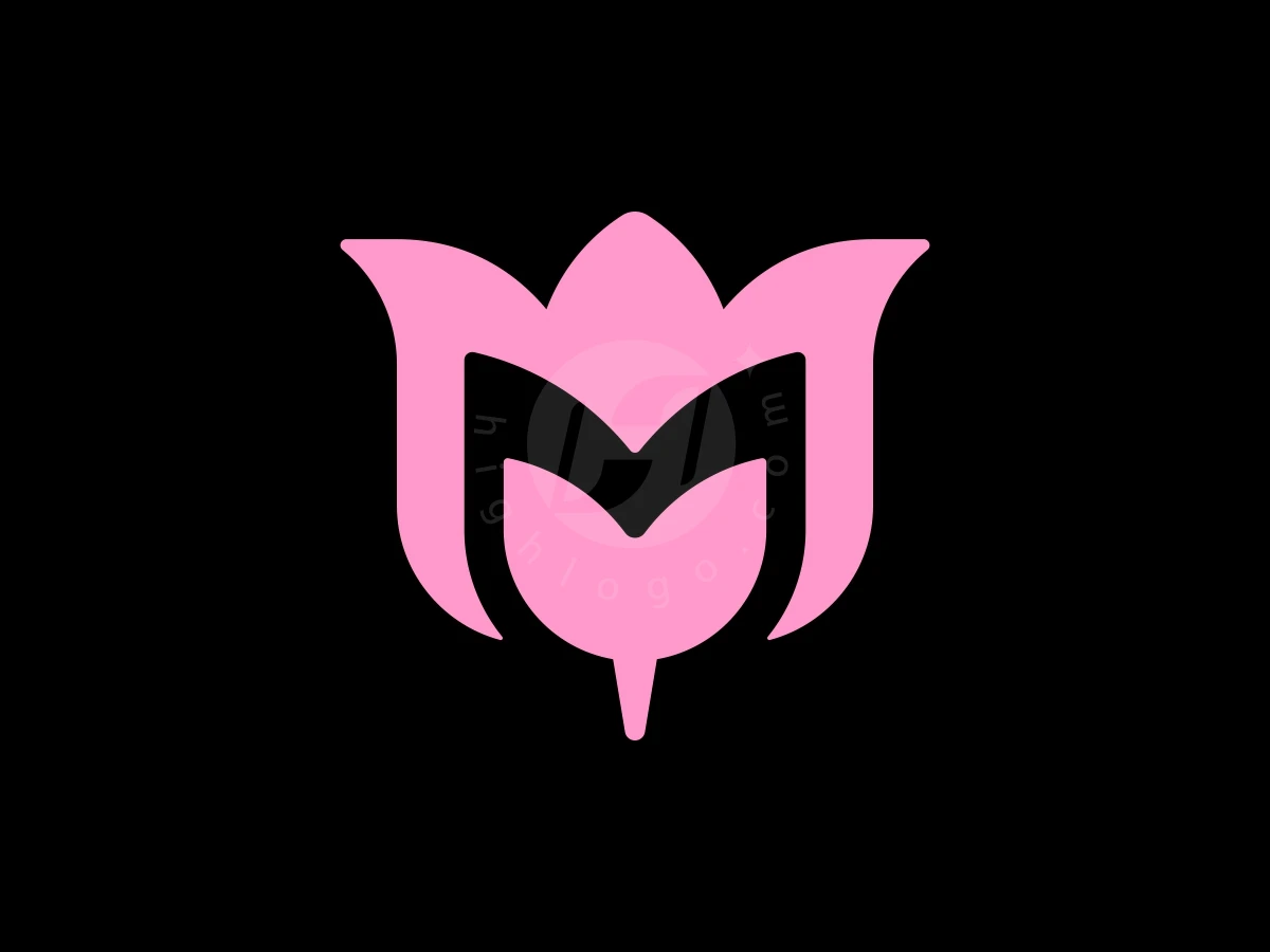 Elegant Tulip Flower M Letter Logo - Beauty Logo design by Aira for sale on Highlogo