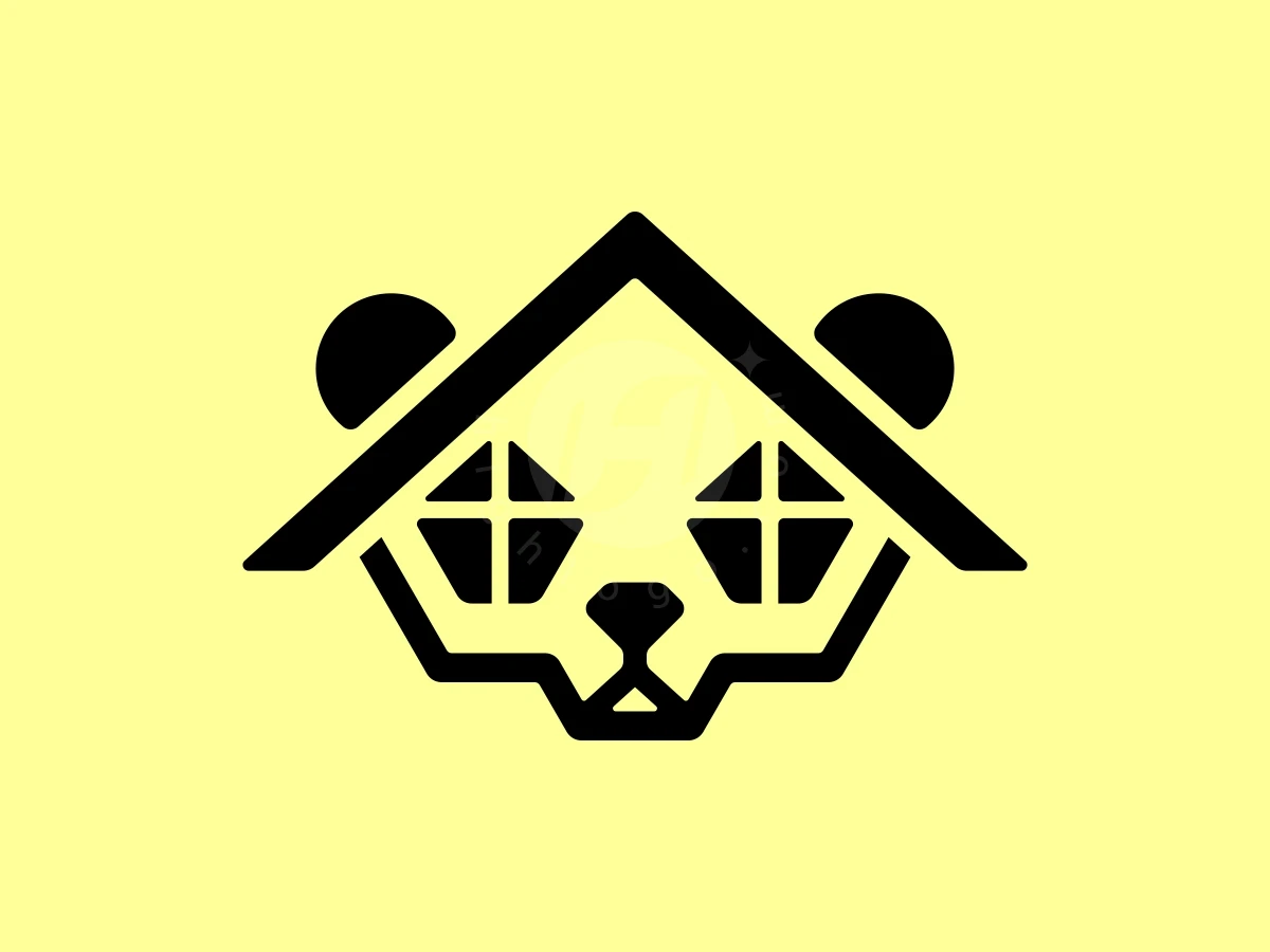 Playful Cute Panda House Logo - Animal Logo design by Aira for sale on Highlogo