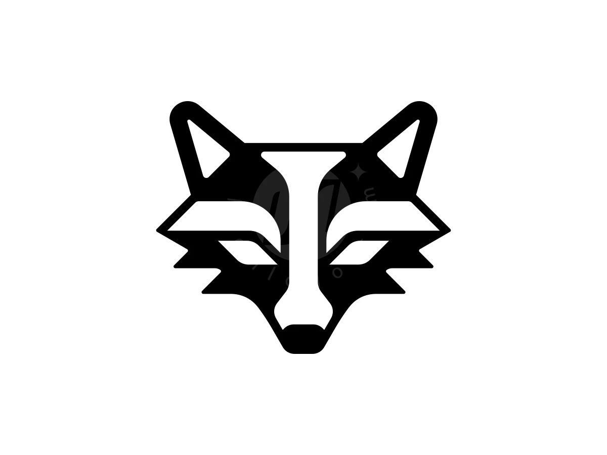 Modern Geometry Wolf Head Logo - preview 1