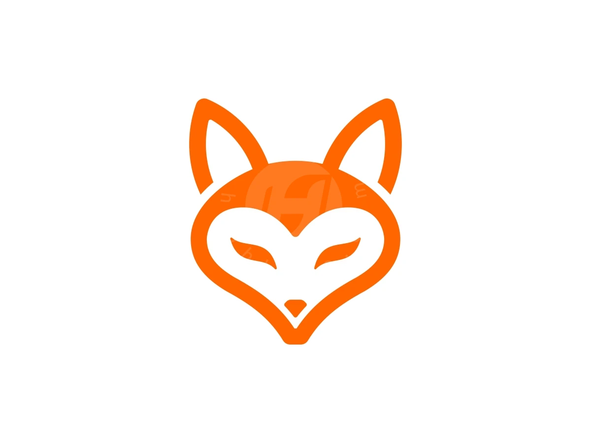 Elegant Beauty Fox Heart Logo - Animal Logo design by Aira for sale on Highlogo