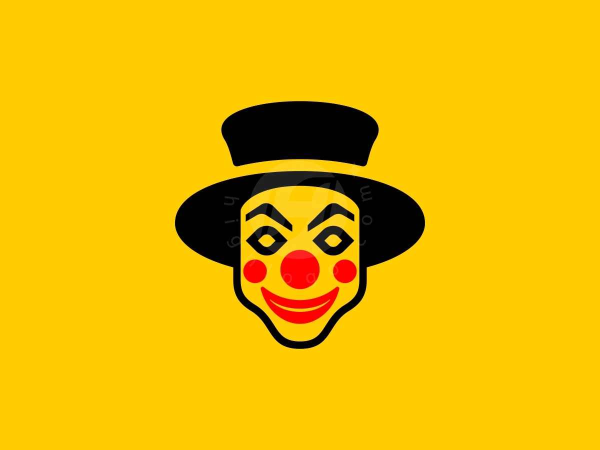Iconic Clown With Hat Logo - preview 1