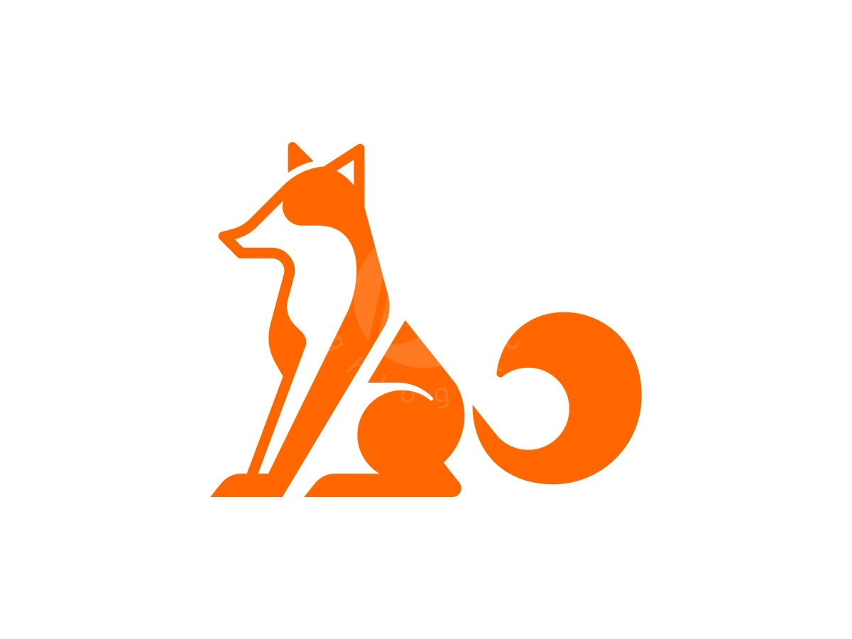 Iconic Elegant Sitting Fox Logo - Animal Logo design by Aira for sale on Highlogo